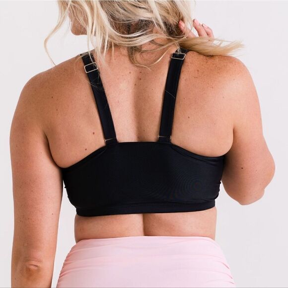 NWT Set: Sports Bikini & High Waist Full Coverage Bottom In Pink And Black - Picture 5 of 14